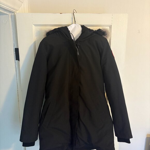 CANADA GOOSE 3037L VICTORIA Down Parka Heritage Jacket Detach Fur Hood Coat L - Picture 1 of 10